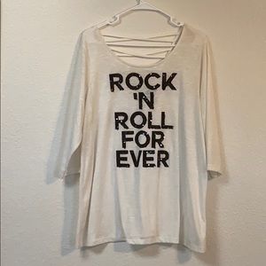 Torrid 3/4 length sequin T shirt. 2X